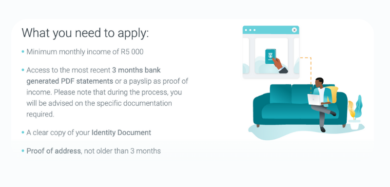 Requirements to apply for WesBank CashPower Personal Loans.