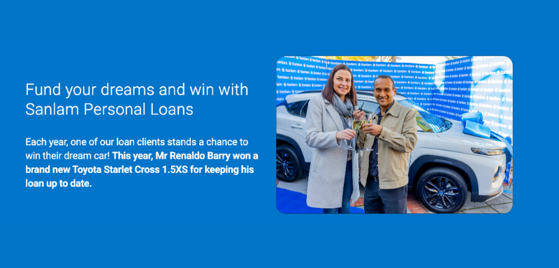 Sanlam Personal Loans Customer Wins a Car.